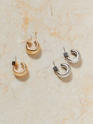 Minimal Metal Stud Earrings