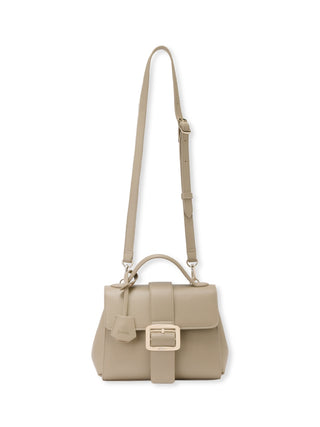 Square Buckle Bag in beige, Luxury Collection of Fashionable & Trendy Women's Bags at SNIDEL USA