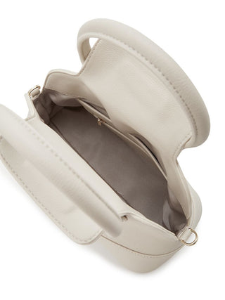  Round Shoulder Bag in ivory, Women's Luxurious Loungewear Outfits & Accessories at SNIDEL USA
