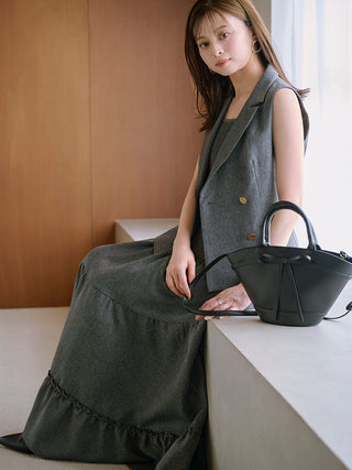 Bow Accent  Leather Tote in BLACK, Premium Women's Fashionable Bags, Pouches at SNIDEL USA.