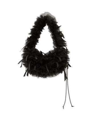 Black  Tulle Ribbon Bag