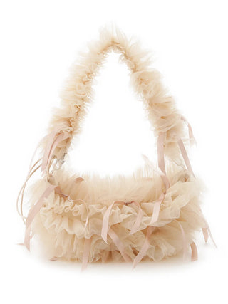 Brown Tulle Ribbon Bag Front View