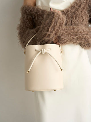 Bucket Bag in Ivory, Premium Women's Fashionable Bags, Pouches at SNIDEL USA