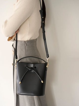 Bucket Bag in Black, Premium Women's Fashionable Bags, Pouches at SNIDEL USA