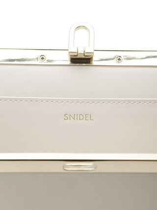 Classic Top-Handle Vintage-Inspired Leather Chain Bag in Ivory, Premium Women's Fashionable Bags, Pouches at SNIDEL USA