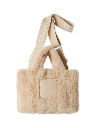 Boa Shoulder Bag in Beige, Premium Women's Fashionable Bags, Pouches at SNIDEL USA