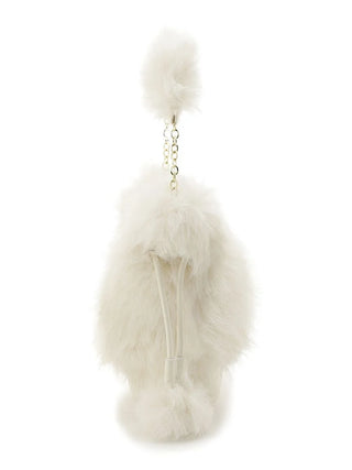 SNaMON Fluffy Faux Fur Shoulder Bag in Ivory, Premium Women's Fashionable Bags, Pouches at SNIDEL USA