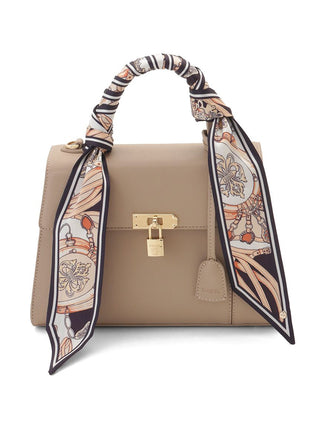 Convertible Shoulder Bag with Scarf Wrap Handle