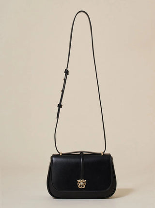 Minimalist Round Flap Bag in BLACK, Premium Women's Fashionable Bags, Pouches at SNIDEL USA.