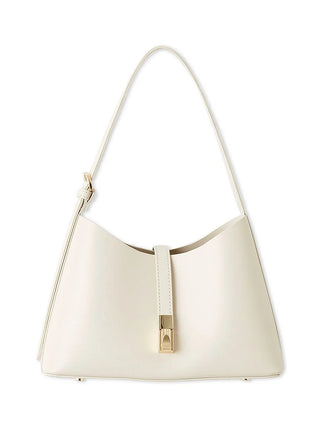 Elegant Structured Shoulder Bag in IVORY, Premium Women's Fashionable Bags, Pouches at SNIDEL USA.