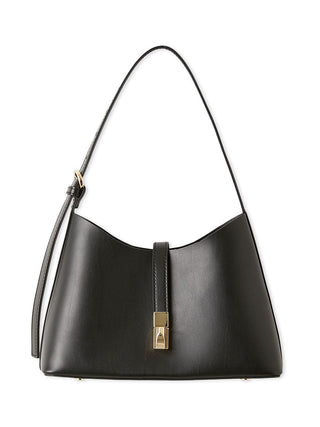 Elegant Structured Shoulder Bag in BLACK, Premium Women's Fashionable Bags, Pouches at SNIDEL USA.