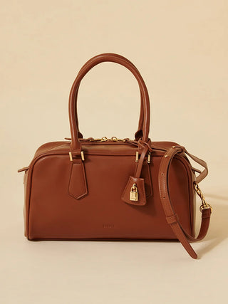 Padlock Charm Boston Bag