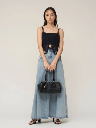 Padlock Charm Boston Bag