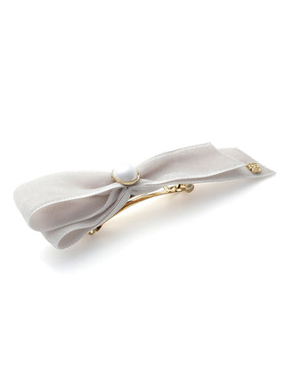 Ribbon Barrette in ivory, Premium Women's Hair Accessories at SNIDEL USA.