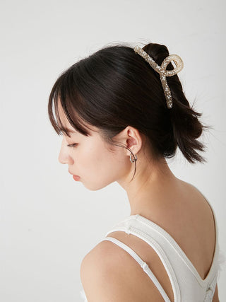 Pearl Bijou Hair Clip in Gold, Premium Women's Hair Accessories at SNIDEL USA