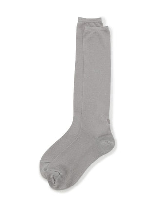 Glitter Socks in LIGHT GREY, Premium Women's Socks at SNIDEL USA.