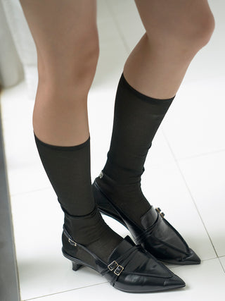 Glitter Socks in BLACK, Premium Women's Socks at SNIDEL USA.