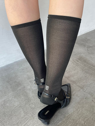 Glitter Socks in BLACK, Premium Women's Socks at SNIDEL USA.