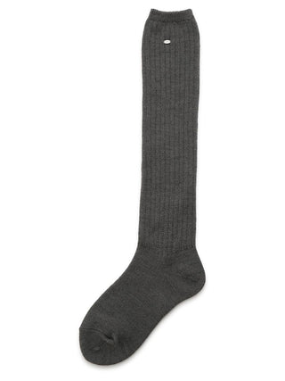 Mid-Calf Ribbed Knit Slouch Socks