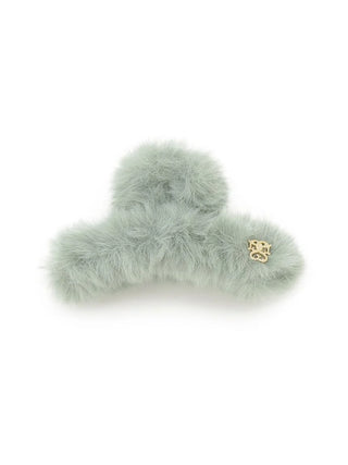 Faux Fuzzy Hair Claw in MINT, Premium Women's Hair Accessories at SNIDEL USA.