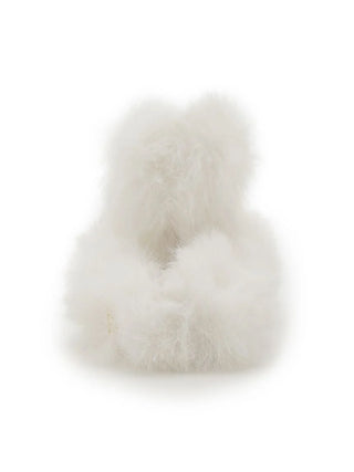 Faux Fuzzy Hair Claw in WHITE, Premium Women's Hair Accessories at SNIDEL USA.