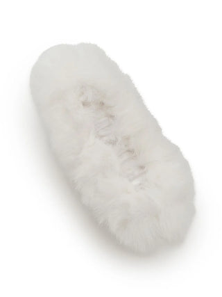 Faux Fuzzy Hair Claw in WHITE, Premium Women's Hair Accessories at SNIDEL USA.