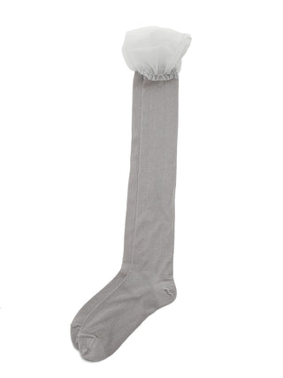 Volume Frill Sheer Socks in GRAY, Premium Women's Socks at SNIDEL USA.