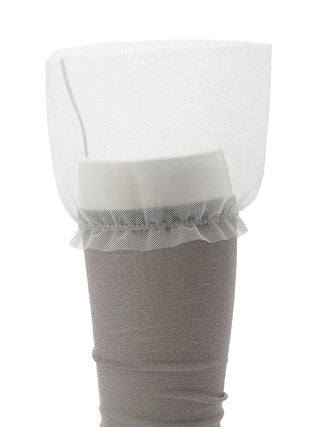 Volume Frill Sheer Socks in GRAY, Premium Women's Socks at SNIDEL USA.