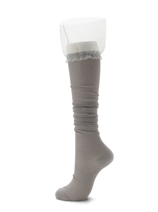 Volume Frill Sheer Socks in GRAY, Premium Women's Socks at SNIDEL USA.