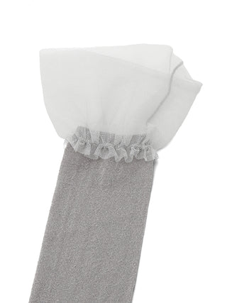 Volume Frill Sheer Socks in GRAY, Premium Women's Socks at SNIDEL USA.