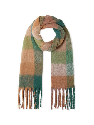 Color-Block  Scarf in Green, Premium Women's Knitwear at SNIDEL USA