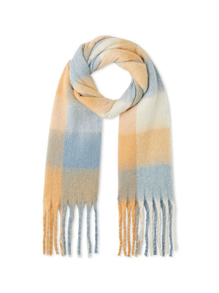 Color-Block  Scarf in Orange, Premium Women's Knitwear at SNIDEL USA