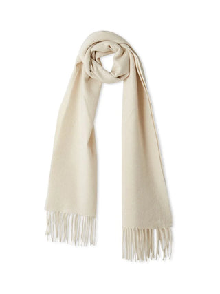 Cashmere Blend Scarf Muffler in Ivory, Premium Women's Knitwear at SNIDEL USA