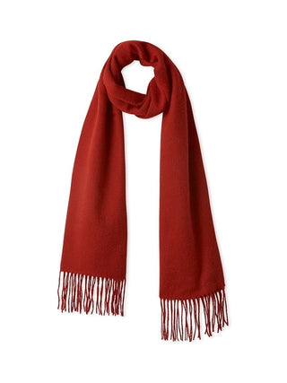 Cashmere Blend Scarf Muffler in Red, Premium Women's Knitwear at SNIDEL USA