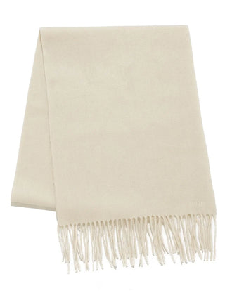 Cashmere Blend Scarf Muffler in Ivory, Premium Women's Knitwear at SNIDEL USA