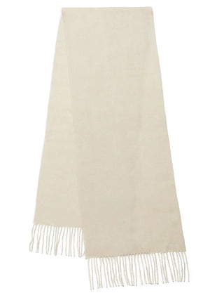 Cashmere Blend Scarf Muffler in Ivory, Premium Women's Knitwear at SNIDEL USA