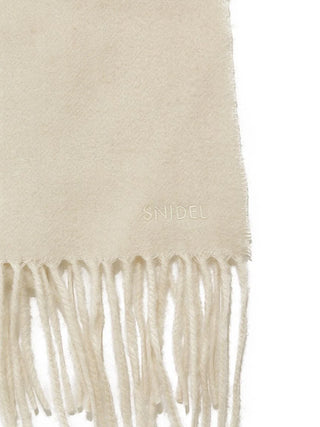 Cashmere Blend Scarf Muffler in Ivory, Premium Women's Knitwear at SNIDEL USA