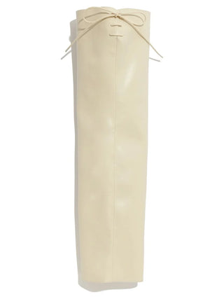 Knee High Boots Cover in Ivory, Premium Footwear, Shoes & Slippers at SNIDEL USA