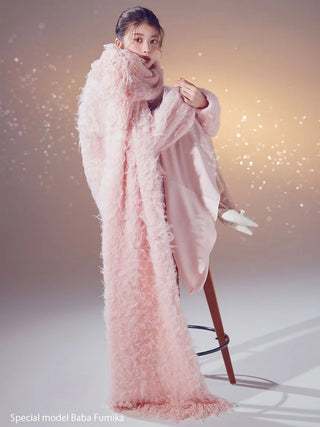 Fluffy Feather Long Scarf