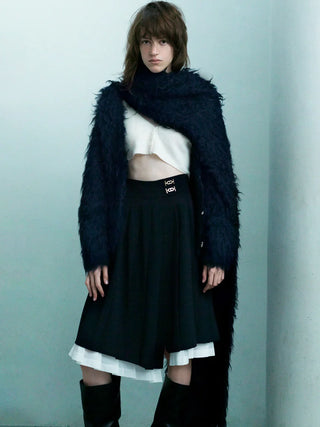 Fluffy Feather Long Scarf