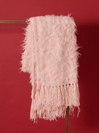 Fluffy Feather Long Scarf