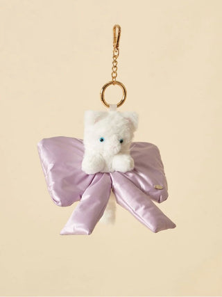 Ribbon Scrunchie with Cat Charm