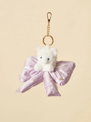 Ribbon Scrunchie with Cat Charm