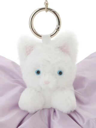 Ribbon Scrunchie with Cat Charm