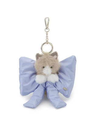 Ribbon Scrunchie with Cat Charm