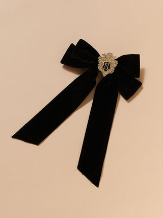 Emblem Ribbon Hair Barrette