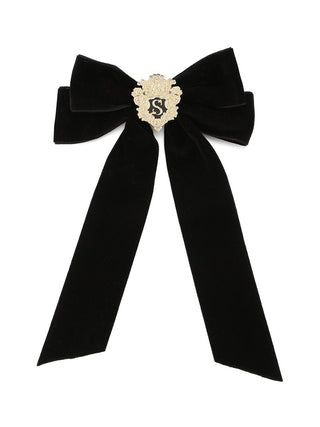Emblem Ribbon Hair Barrette