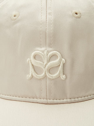 Logo Embroidered Cap in ivory,Premium Fashionable & Trendy Women's Hats & Headwear at SNIDEL USA