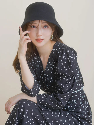 Trendy Winter Wool Bucket Hat in Dark Gray, Premium Fashionable & Trendy Women's Hats & Headwear at SNIDEL USA