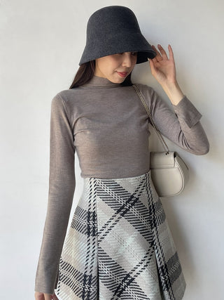 Trendy Winter Wool Bucket Hat in Dark Gray, Premium Fashionable & Trendy Women's Hats & Headwear at SNIDEL USA